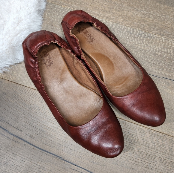 KorkEase Shoes Korkease Burgundy Leather Julie Ballet Flats 4 Poshmark